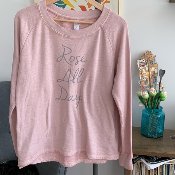 Cowgirl Winery Rosé All Day Crew neck sweatshirt - Picture 1 of 7